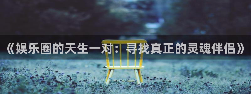 聚富welcome4代理：《娱乐圈的天生一对：寻找真正的灵魂伴侣》